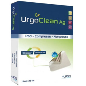 URGOCLEAN Ag Kompressen 15x15 cm steril