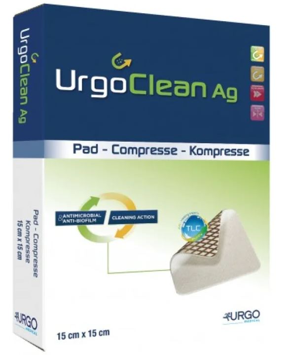 URGOCLEAN Ag Kompressen 15x15 cm steril