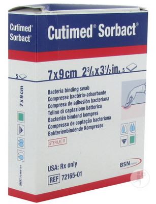 CUTIMED Sorbact Kompressen 7x9 cm