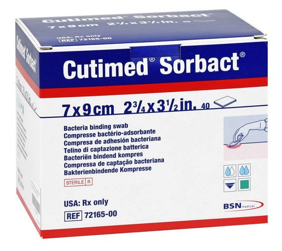 CUTIMED Sorbact Kompressen 7x9 cm