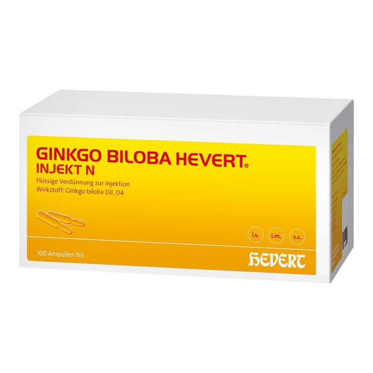 Ginkgo Biloba Hevert injekt N Ampullen 100 St 100 St Ginkgo Biloba Hevert injekt N Ampullen 100 St 100 St
