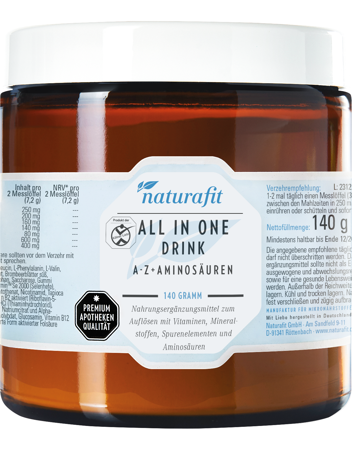 NATURAFIT All in One Drink A-Z+Aminosäuren Pulver NATURAFIT All in One Drink A-Z+Aminosäuren Pulver