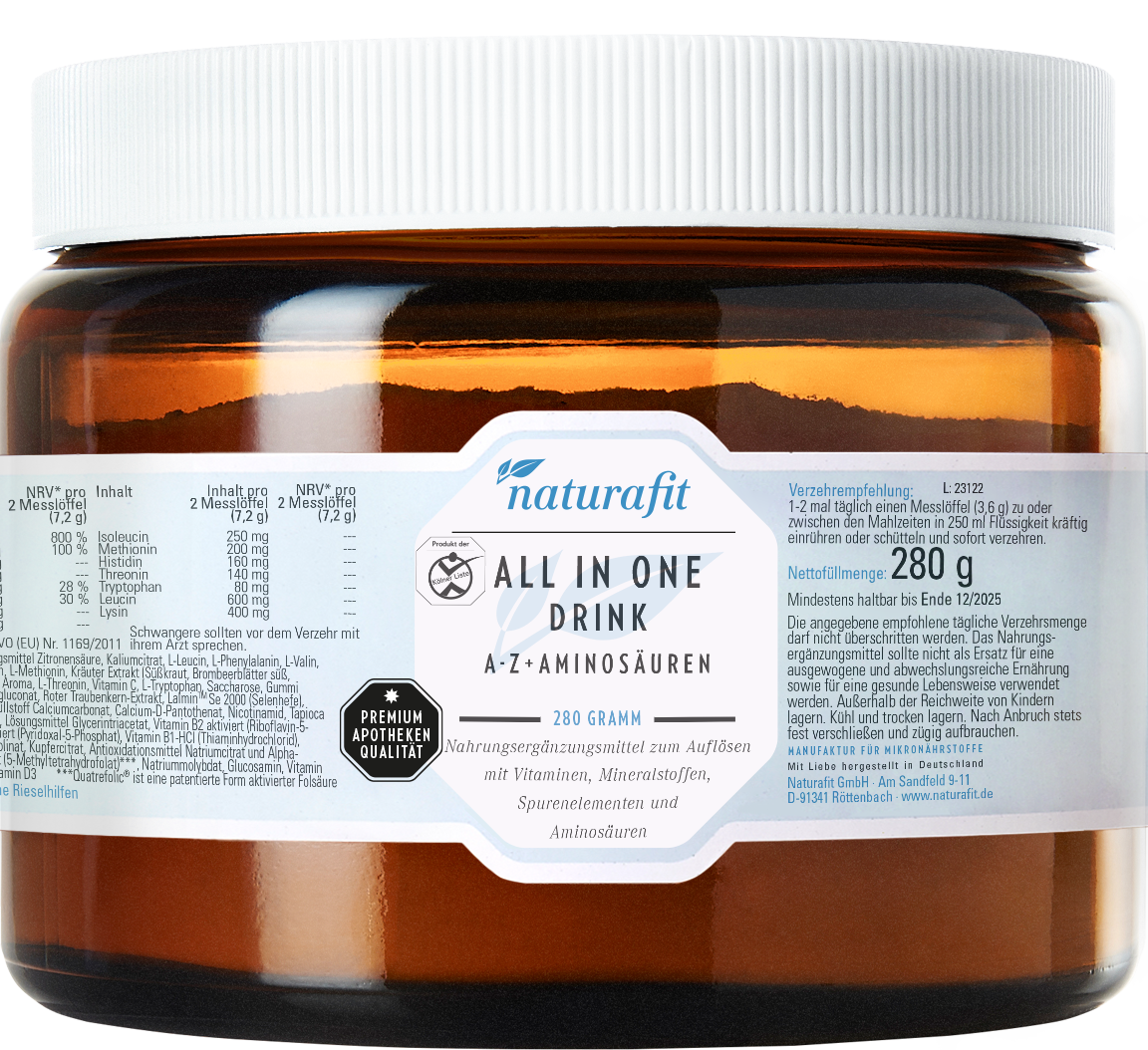 NATURAFIT All in One Drink A-Z+Aminosäuren Pulver NATURAFIT All in One Drink A-Z+Aminosäuren Pulver