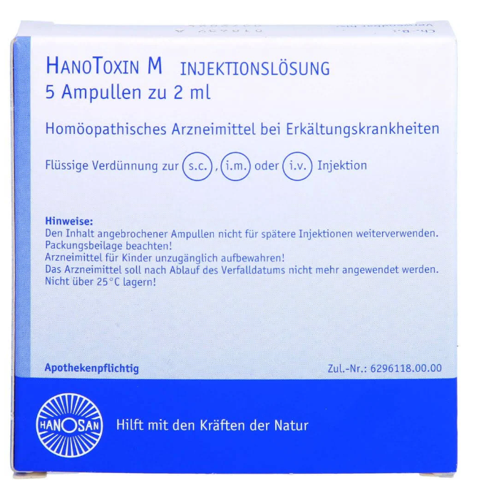 Hanotoxin M Injektionslösung 100 ml Schmerz und Entzündungszustände Hanotoxin M Injektionslösung 100 ml Schmerz und Entzündungszustände