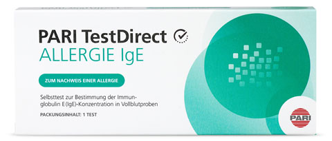 PARI TestDirect ALLERGIE IgE Selbsttest Blut PARI TestDirect ALLERGIE IgE Selbsttest Blut